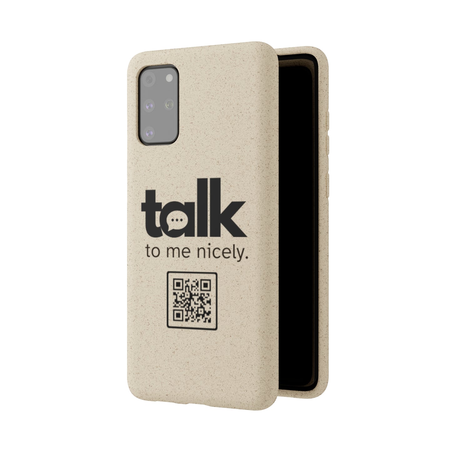 Black Talk Nicely - Biodegradable Phone Case