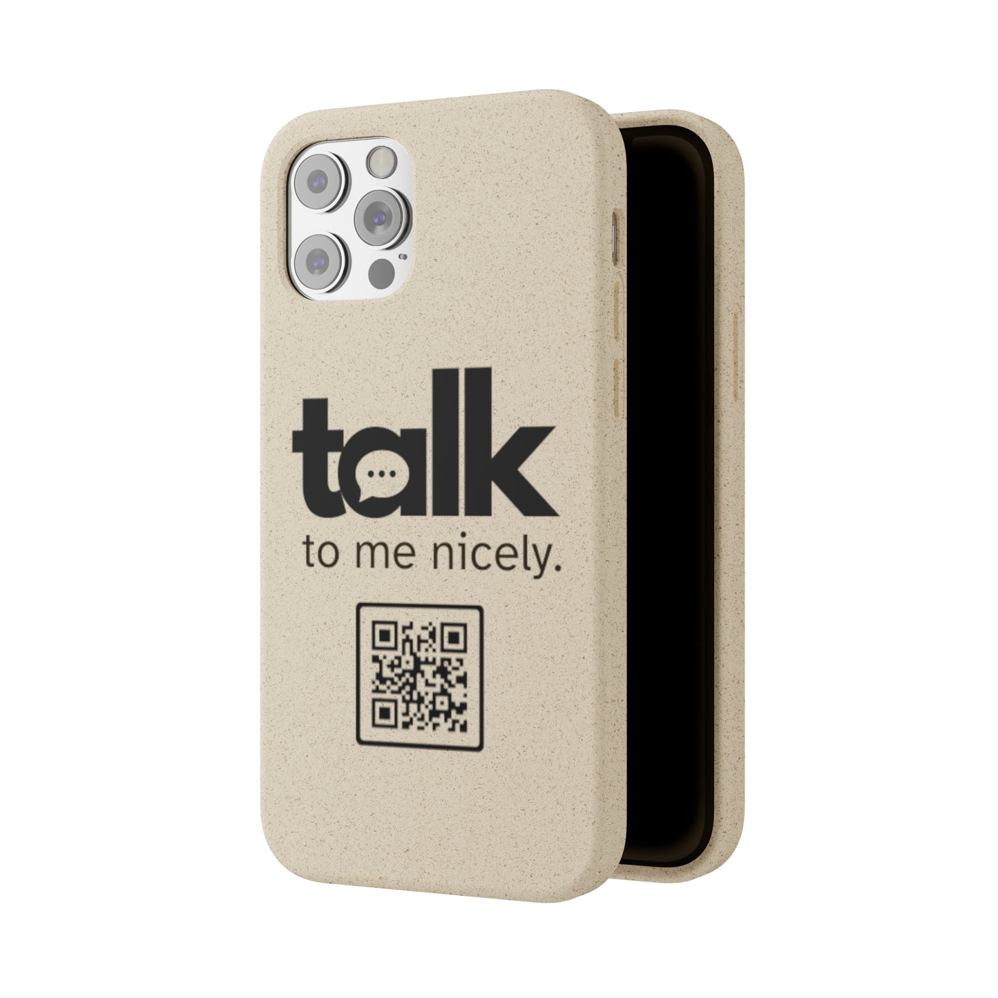 Black Talk Nicely - Biodegradable Phone Case