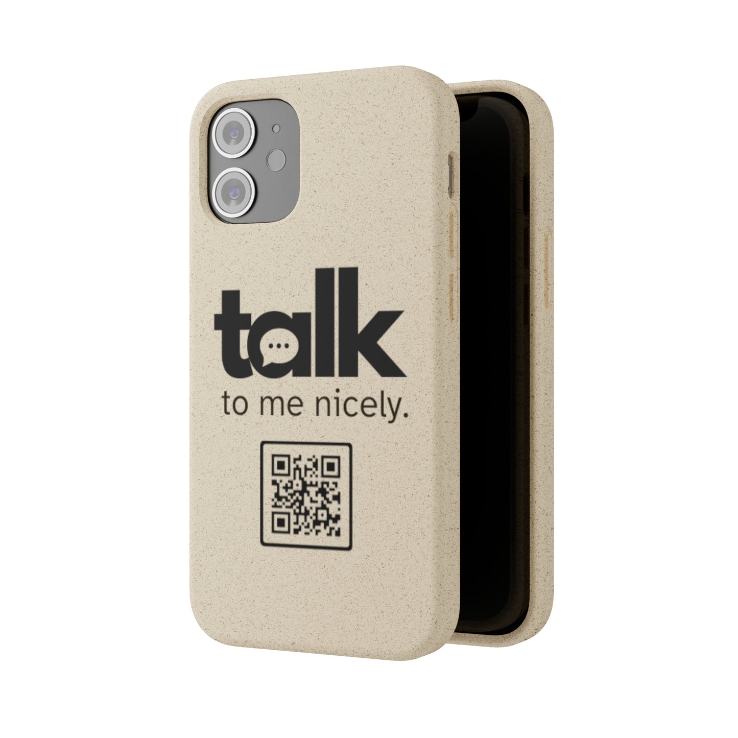 Black Talk Nicely - Biodegradable Phone Case