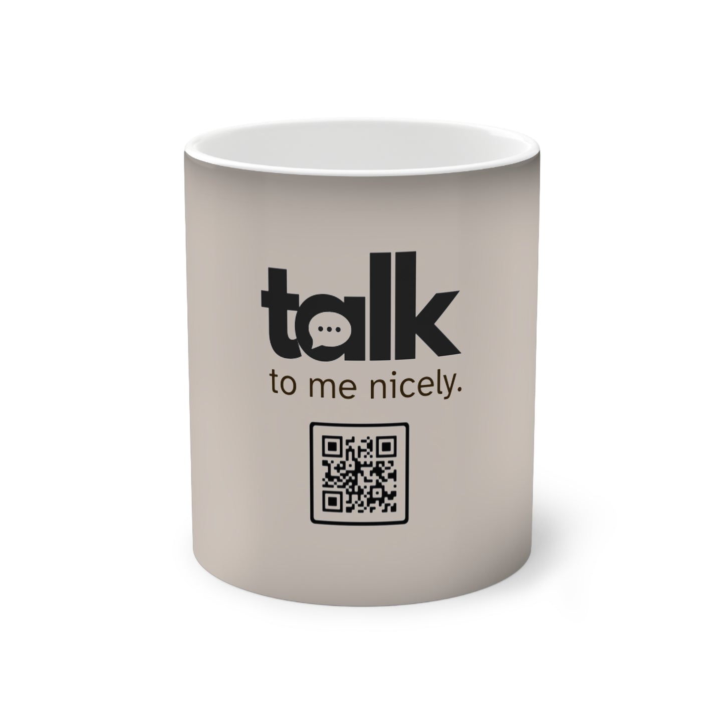 Talk Nicely Black - Color-Changing Mug, 11oz