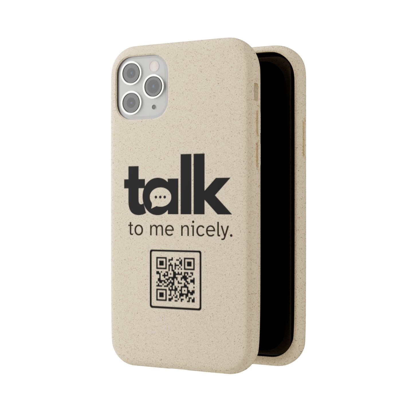 Black Talk Nicely - Biodegradable Phone Case