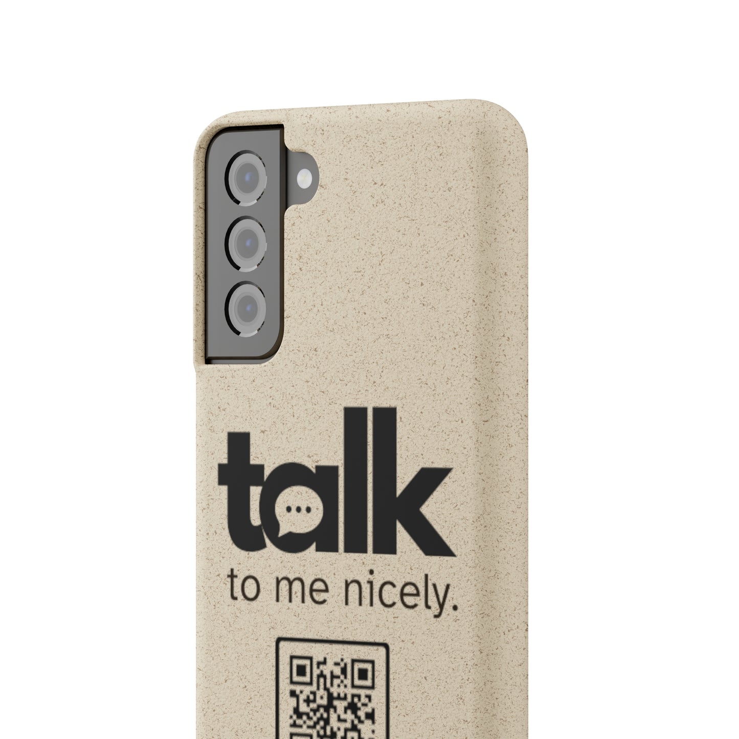 Black Talk Nicely - Biodegradable Phone Case