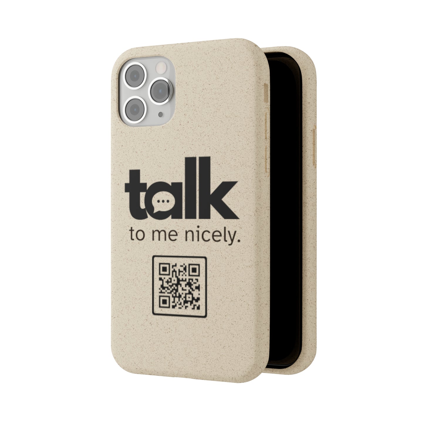 Black Talk Nicely - Biodegradable Phone Case