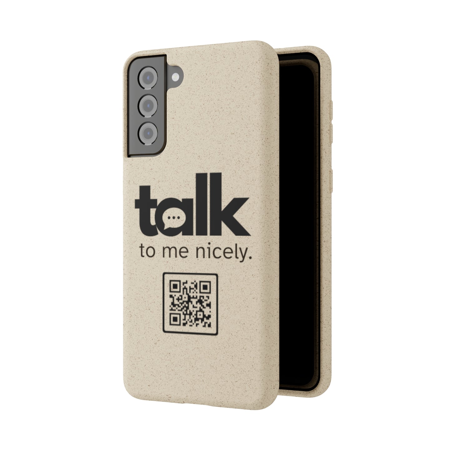 Black Talk Nicely - Biodegradable Phone Case