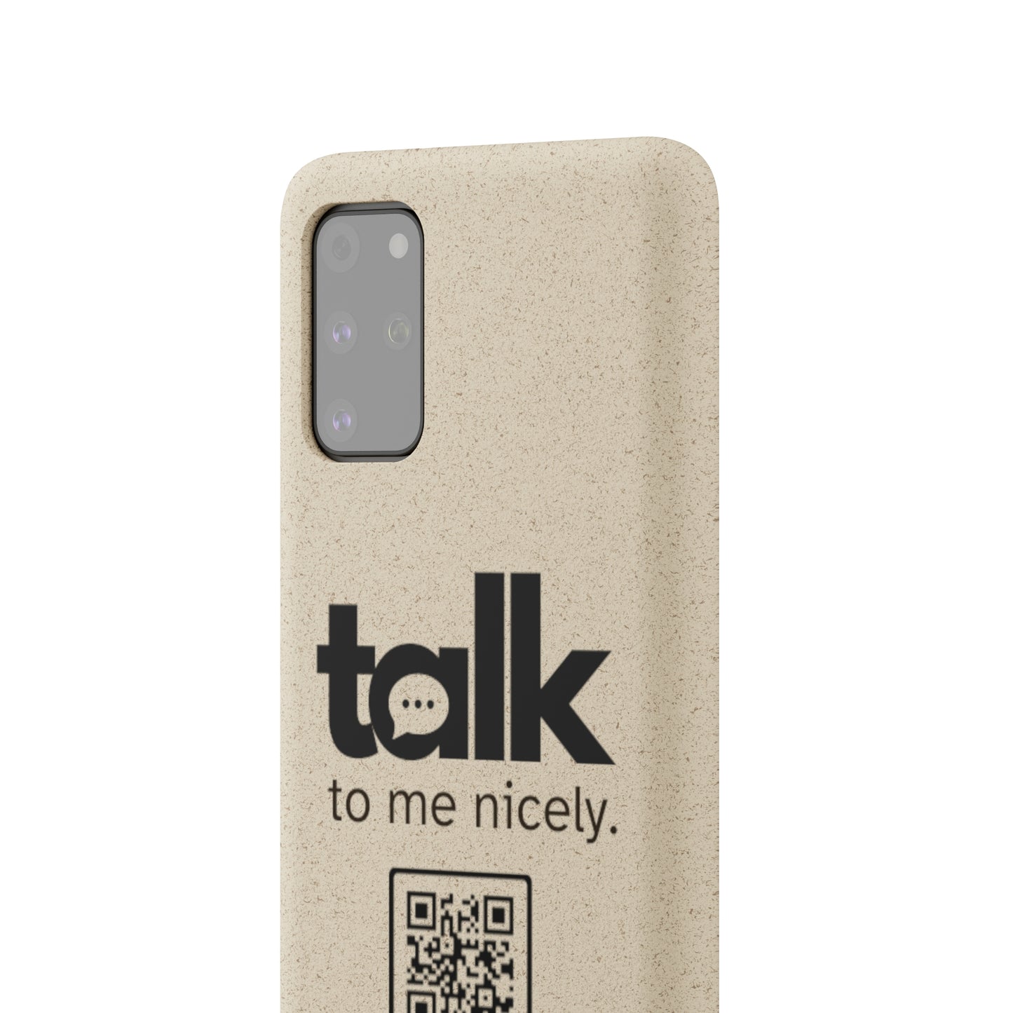 Black Talk Nicely - Biodegradable Phone Case