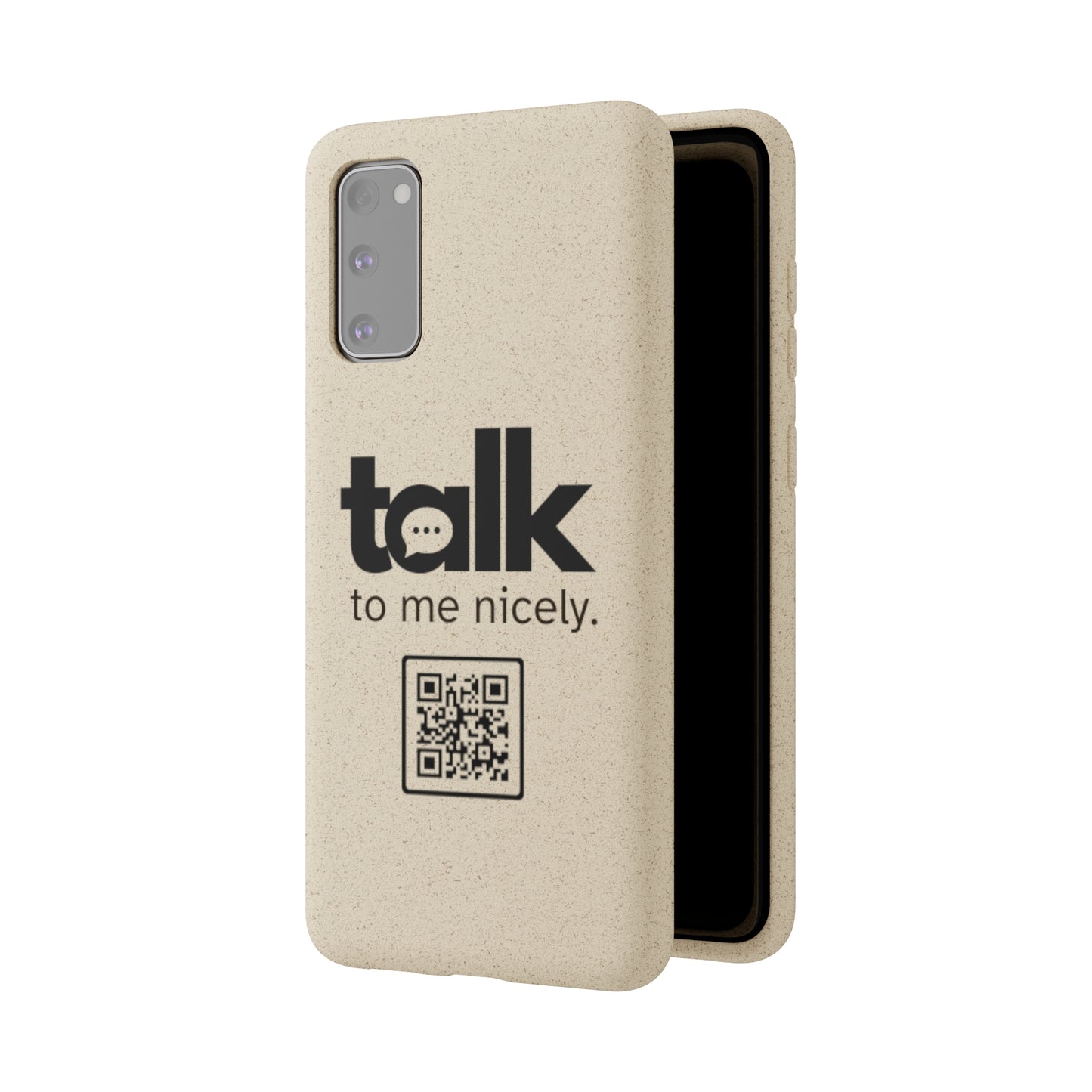 Black Talk Nicely - Biodegradable Phone Case